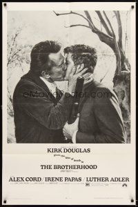 5c090 BROTHERHOOD 1sh '68 Kirk Douglas gives the kiss of death to Alex Cord!
