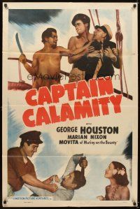 5c106 CAPTAIN CALAMITY 1sh R47 George Huston, Marian Nixon, Vince Barnett, Juan Torena & Movita!
