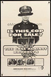 5c112 CASE AGAINST BROOKLYN 1sh '58 Darren McGavin, it's anti-crooked cop!