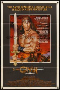 5c137 CONAN THE DESTROYER 1sh '84 Arnold Schwarzenegger is the most powerful legend of all!