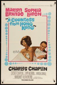 5c145 COUNTESS FROM HONG KONG 1sh '67 Marlon Brando, sexy Sophia Loren, directed by Chaplin!