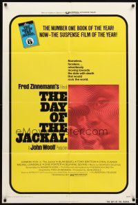 5c158 DAY OF THE JACKAL 1sh '73 Fred Zinnemann assassination classic, master killer Edward Fox!