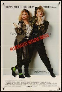 5c165 DESPERATELY SEEKING SUSAN 1sh '85 Madonna & Rosanna Arquette are mistaken for each other!