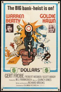 5c002 $ style D 1sh '71 bank robbers Warren Beatty & Goldie Hawn!