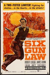 5c202 ELFEGO BACA SIX GUN LAW int'l 1sh '66 cowboy Robert Loggia, cool western art!
