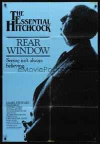 5c624 REAR WINDOW English 1sh R83 Jimmy Stewart, Grace Kelly, profile image of Alfred Hitchcock!