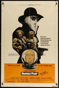5c219 FAMILY PLOT 1sh '76 from the mind of devious Alfred Hitchcock, Karen Black, Bruce Dern!