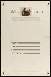 5c246 FOUR DAYS IN NOVEMBER 1sh '64 a complete motion picture chronicle of that time in Dallas!