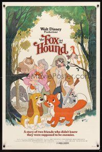 5c247 FOX & THE HOUND 1sh '81 two friends who didn't know they were supposed to be enemies!