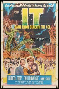 5c367 IT CAME FROM BENEATH THE SEA 1sh '55 Harryhausen, art of monster destroying San Francisco!