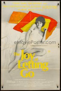 5c379 JOY OF LETTING GO 1sh '76 image of sexy Dominique St. Pierre nearly naked in bed!