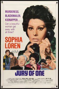 5c382 JURY OF ONE 1sh '75 Verdict, Sophia Loren, Jean Gabin, Andre Cayatte