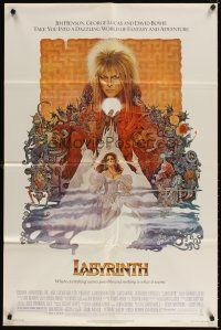 5c397 LABYRINTH 1sh '86 Jim Henson, art of David Bowie & Jennifer Connelly by Ted CoConis!