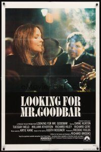 5c438 LOOKING FOR MR. GOODBAR 1sh '77 close up of Diane Keaton, directed by Richard Brooks!