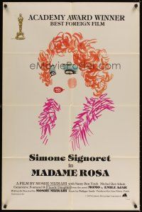 5c460 MADAME ROSA 1sh '78 La vie devant soi, cool artwork of Simone Signoret, French!
