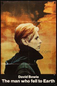 5c470 MAN WHO FELL TO EARTH 1sh '76 Nicolas Roeg, David Bowie close up profile!