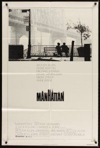 5c478 MANHATTAN style B 1sh '79 Woody Allen & Diane Keaton in New York City by bridge!