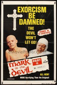 5c484 MARK OF THE DEVIL 2 1sh '74 banned in 19 countries, more horrifying than the original!