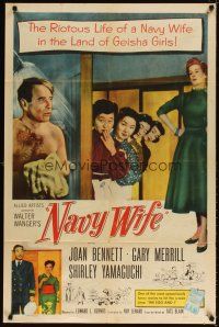 5c525 NAVY WIFE 1sh '56 Joan Bennett is a Navy Wife in the land of Geisha Girls!