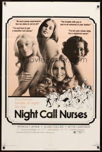 5c531 NIGHT CALL NURSES 1sh '72 very sexy ladies, I'm not your mama, baby, I'm a registered nurse!