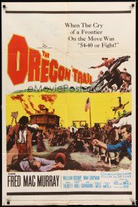 5c558 OREGON TRAIL 1sh '59 Fred MacMurray,the battle-cry 54-40 or Fight resounded across the West!