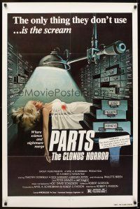 5c567 PARTS: THE CLONUS HORROR 1sh '78 science & nightmare, art of sexy girl on autopsy table!