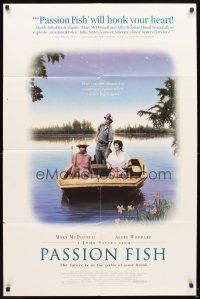 5c568 PASSION FISH 1sh '92 John Sayles, Mary McDonnell & Alfre Woodard in boat!