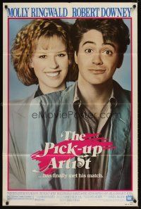 5c576 PICK-UP ARTIST 1sh '87 great close image of Robert Downey Jr. & Molly Ringwald!
