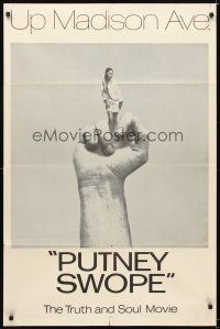 5c611 PUTNEY SWOPE 1sh '69 Robert Downey Sr., classic image of black girl as middle finger!