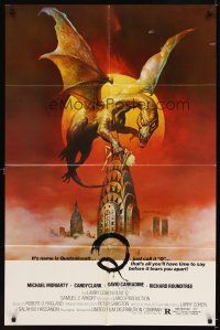 5c613 Q 1sh '82 great Boris Vallejo fantasy artwork of the winged serpent Quetzalcoatl!