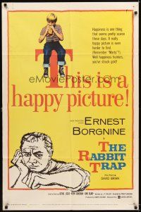 5c617 RABBIT TRAP 1sh '59 Ernest Borgnine, David Brian, this is a happy picture!