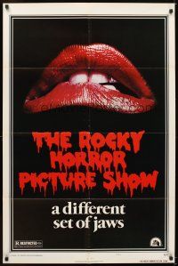 5c645 ROCKY HORROR PICTURE SHOW style A 1sh '75 classic image, a different set of jaws!