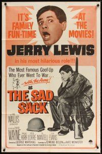 5c672 SAD SACK 1sh R62 wacky cross-eyed Jerry Lewis in the Foreign Legion!