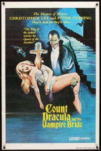 5c679 SATANIC RITES OF DRACULA 1sh 1978 great artwork of Count Dracula & his Vampire Bride!
