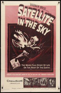5c681 SATELLITE IN THE SKY 1sh '56 English, the never-told story of life on the roof of the Earth!