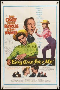5c686 SAY ONE FOR ME 1sh '59 Bing Crosby, sexy Debbie Reynolds & Robert Wagner sing and dance!