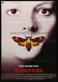 5c719 SILENCE OF THE LAMBS video 1sh '90 great image of Jodie Foster with moth over mouth!