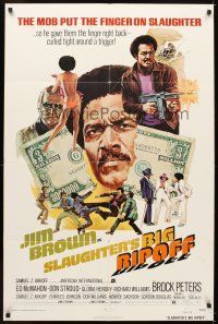 5c728 SLAUGHTER'S BIG RIPOFF 1sh '73 the mob put the finger on BAD Jim Brown!