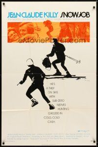 5c738 SNOW JOB 1sh '72 Jean-Claude Killy is a thief on skis after $240,000!