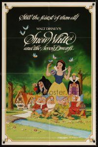 5c739 SNOW WHITE & THE SEVEN DWARFS 1sh R83 Walt Disney animated cartoon fantasy classic!