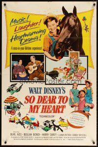 5c742 SO DEAR TO MY HEART 1sh R64 Walt Disney, Burl Ives, Beulah Bondi, Harrey Carey!