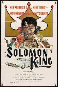 5c744 SOLOMON KING 1sh '74 his friends call him King, his enemies call him tough, blaxploitation!