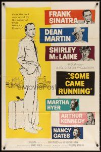 5c746 SOME CAME RUNNING 1sh '59 full-length art of Frank Sinatra w/Dean Martin, Shirley MacLaine