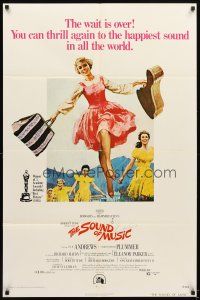 5c756 SOUND OF MUSIC 1sh R73 classic artwork of Julie Andrews & top cast by Howard Terpning!