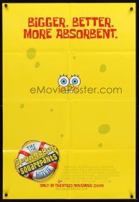 5c764 SPONGEBOB SQUAREPANTS MOVIE advance 1sh '04 great poster image of Spongebob!