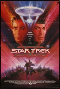 5c777 STAR TREK V int'l 1sh '89 The Final Frontier, art of Shatner & Nimoy by Bob Peak!
