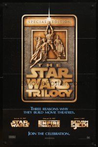 5c783 STAR WARS TRILOGY DS 1sh '97 George Lucas, Empire Strikes Back, Return of the Jedi