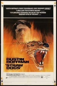 5c794 STRAW DOGS style D 1sh '72 directed by Sam Peckinpah, Dustin Hoffman, cool different image!