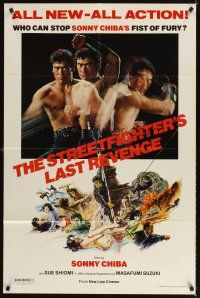5c798 STREETFIGHTER'S LAST REVENGE 1sh '79 who can stop Sonny Chiba's fist of fury!