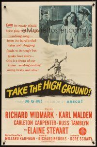 5c820 TAKE THE HIGH GROUND 1sh '53 Korean War soldiers Richard Widmark & Karl Malden!